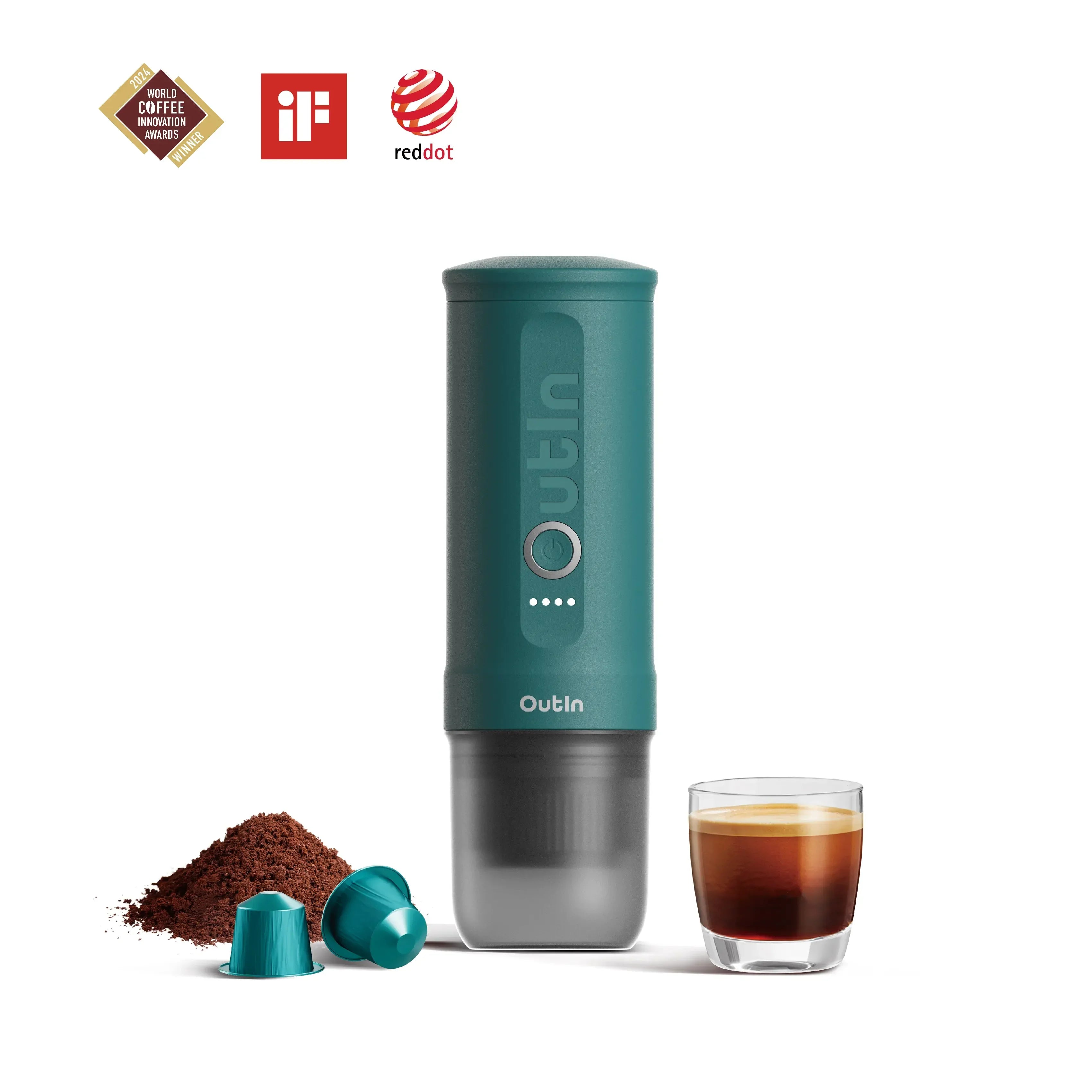 Nano Portable Espresso Machine (OutIn Teal)