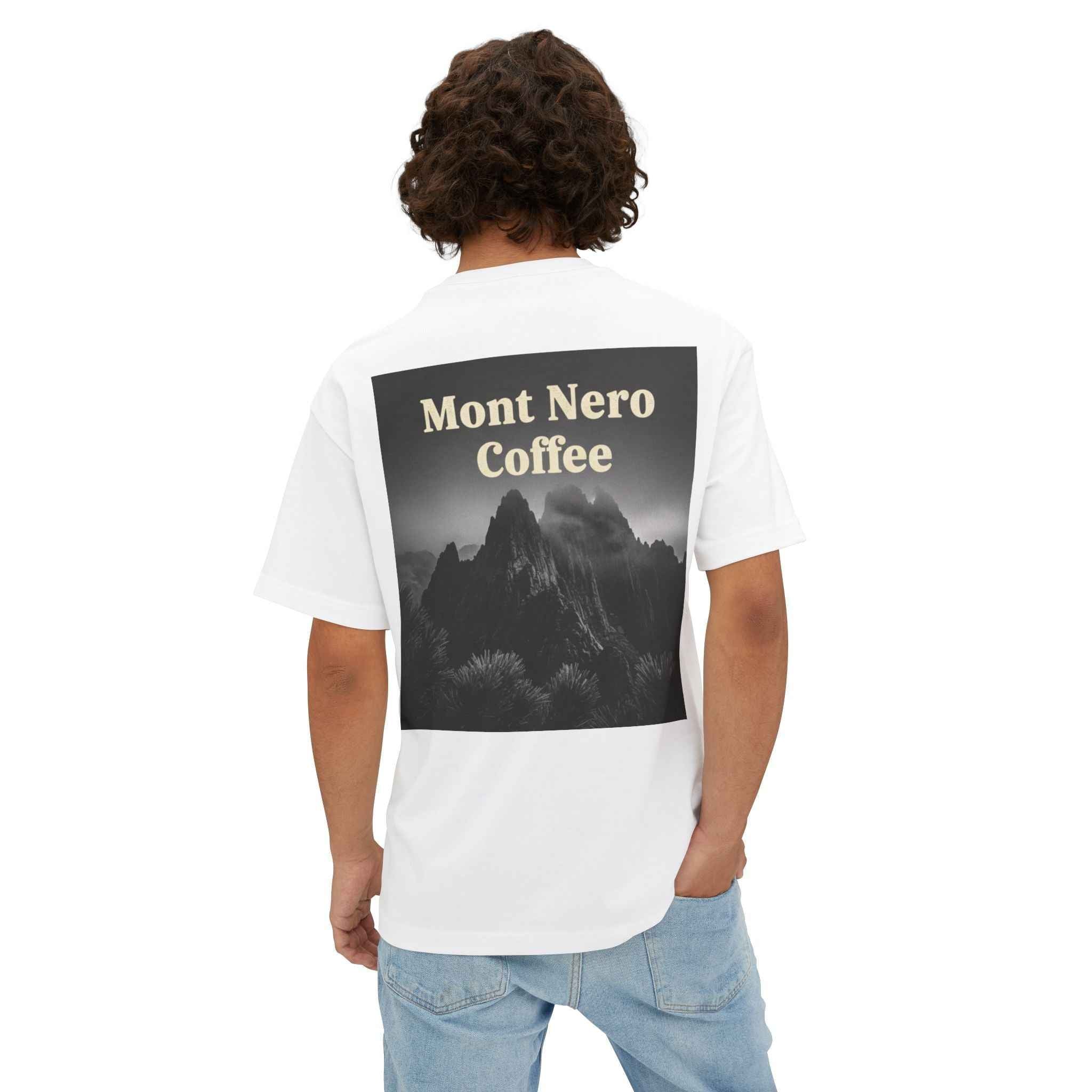 Mont Nero Coffee Tee — Oversized Boxy Coffee Shop T-Shirt