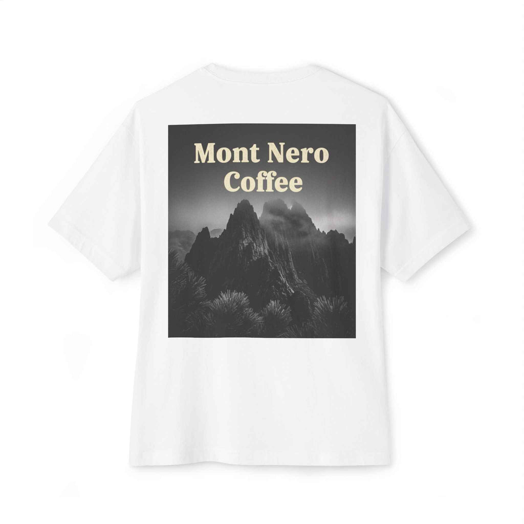 Mont Nero Coffee Tee — Oversized Boxy Coffee Shop T-Shirt