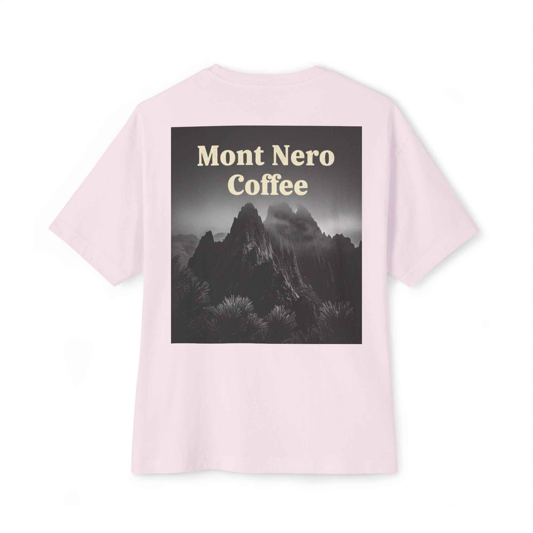 Mont Nero Coffee Tee — Oversized Boxy Coffee Shop T-Shirt