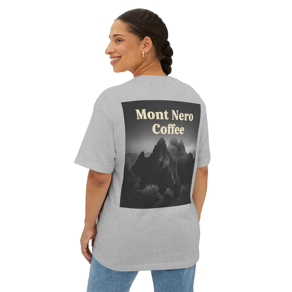 Mont Nero Coffee Tee — Oversized Boxy Coffee Shop T-Shirt