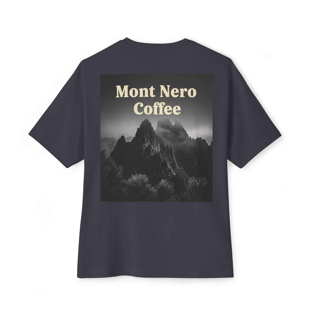 Mont Nero Coffee Tee — Oversized Boxy Coffee Shop T-Shirt