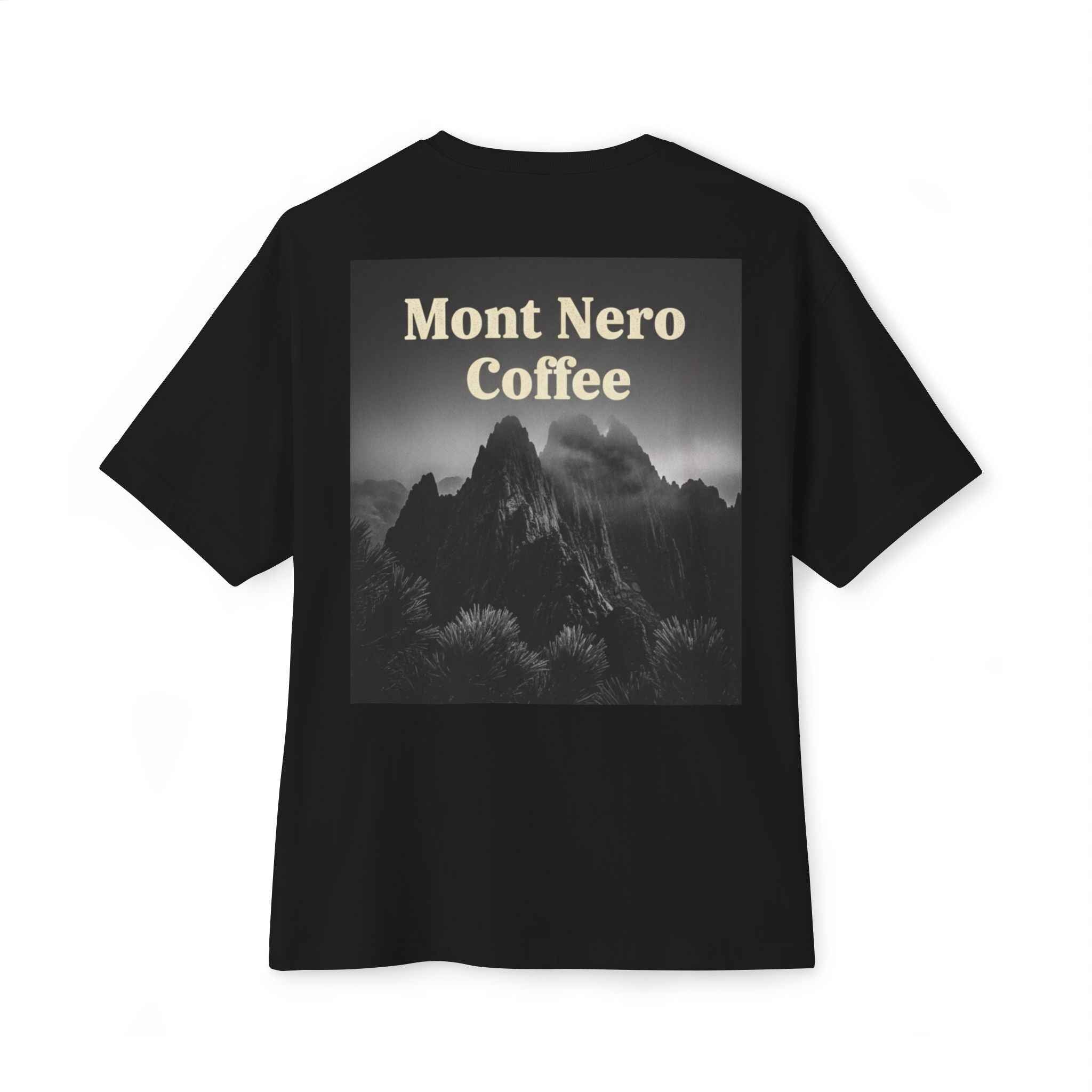 Mont Nero Coffee Tee — Oversized Boxy Coffee Shop T-Shirt
