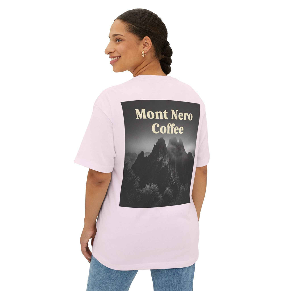 Mont Nero Coffee Tee — Oversized Boxy Coffee Shop T-Shirt