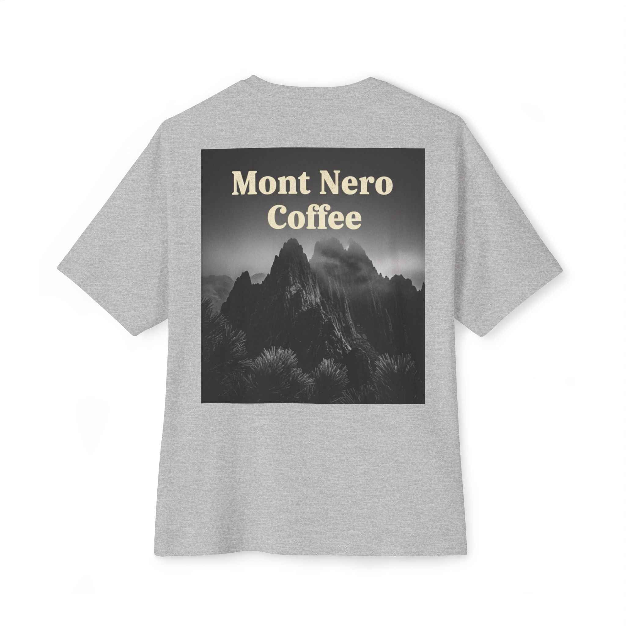 Mont Nero Coffee Tee — Oversized Boxy Coffee Shop T-Shirt