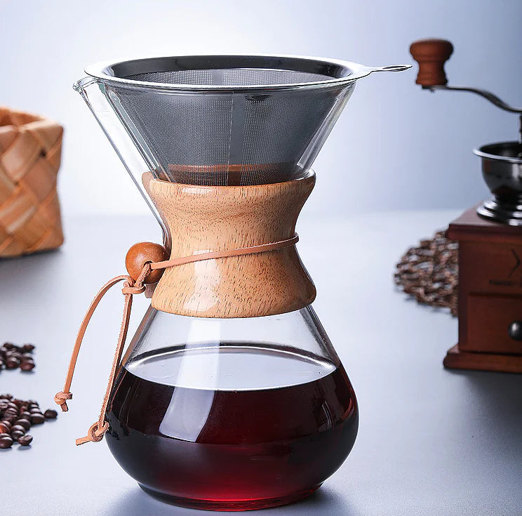 Italian Heat-Resistant Pour Over Coffee Maker