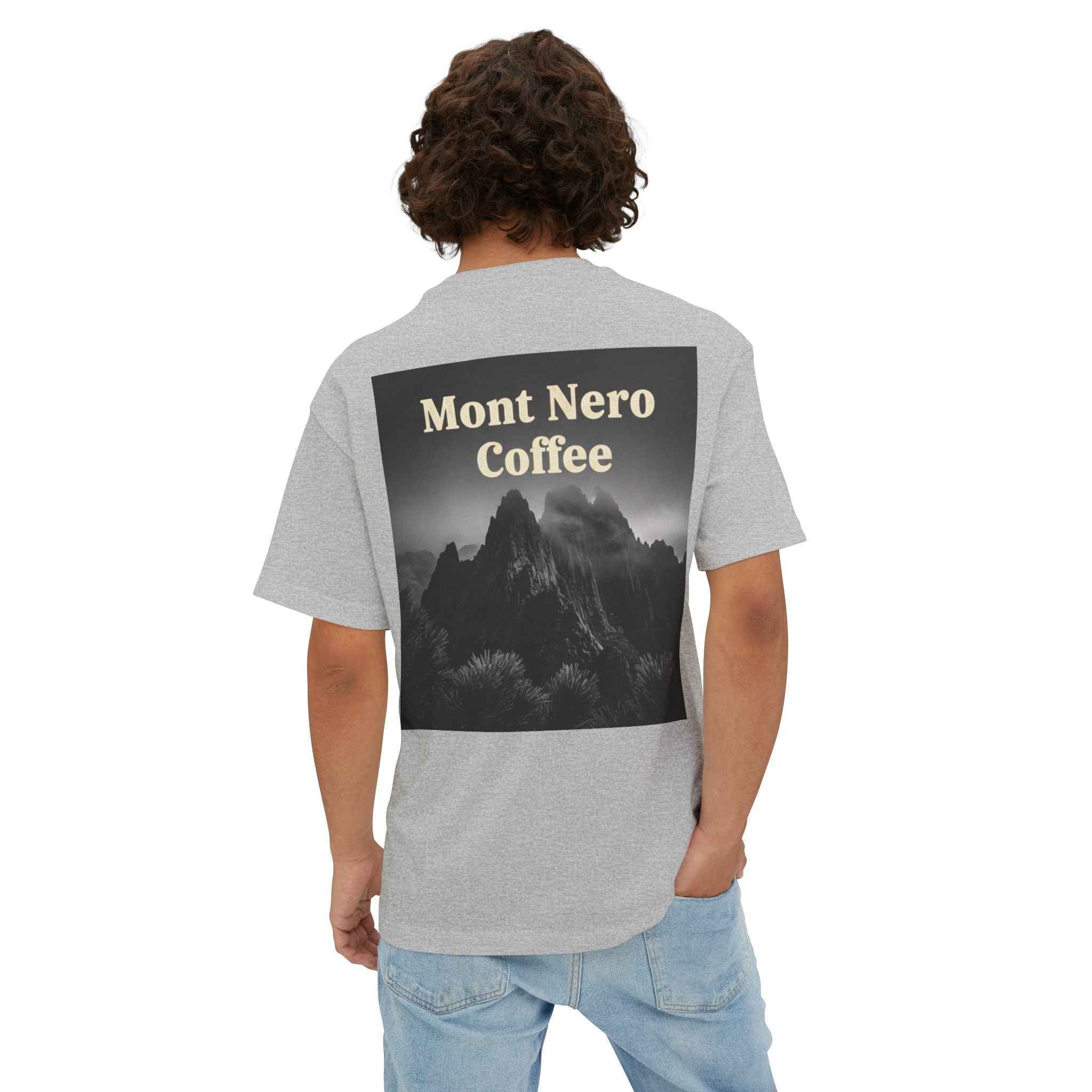 Mont Nero Coffee Tee — Oversized Boxy Coffee Shop T-Shirt