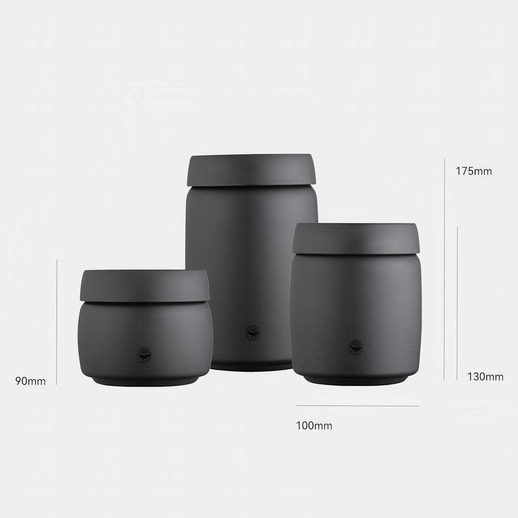 Black Coffee Bean Storage Canister