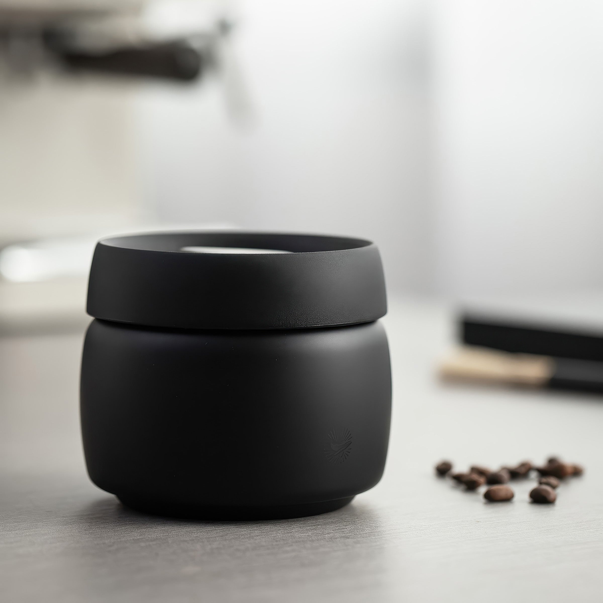 Black Coffee Bean Storage Canister
