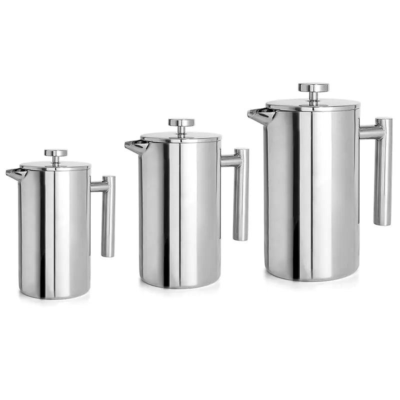 Stainless Steel Double-Layer French Press Coffee Pot