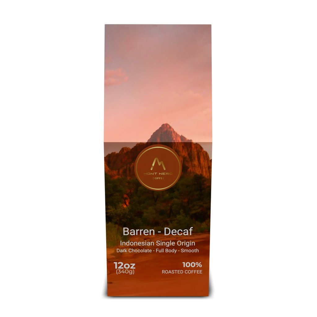 Barren - Decaf Medium/Dark Roast - Dark Chocolate, Full Body, Smooth