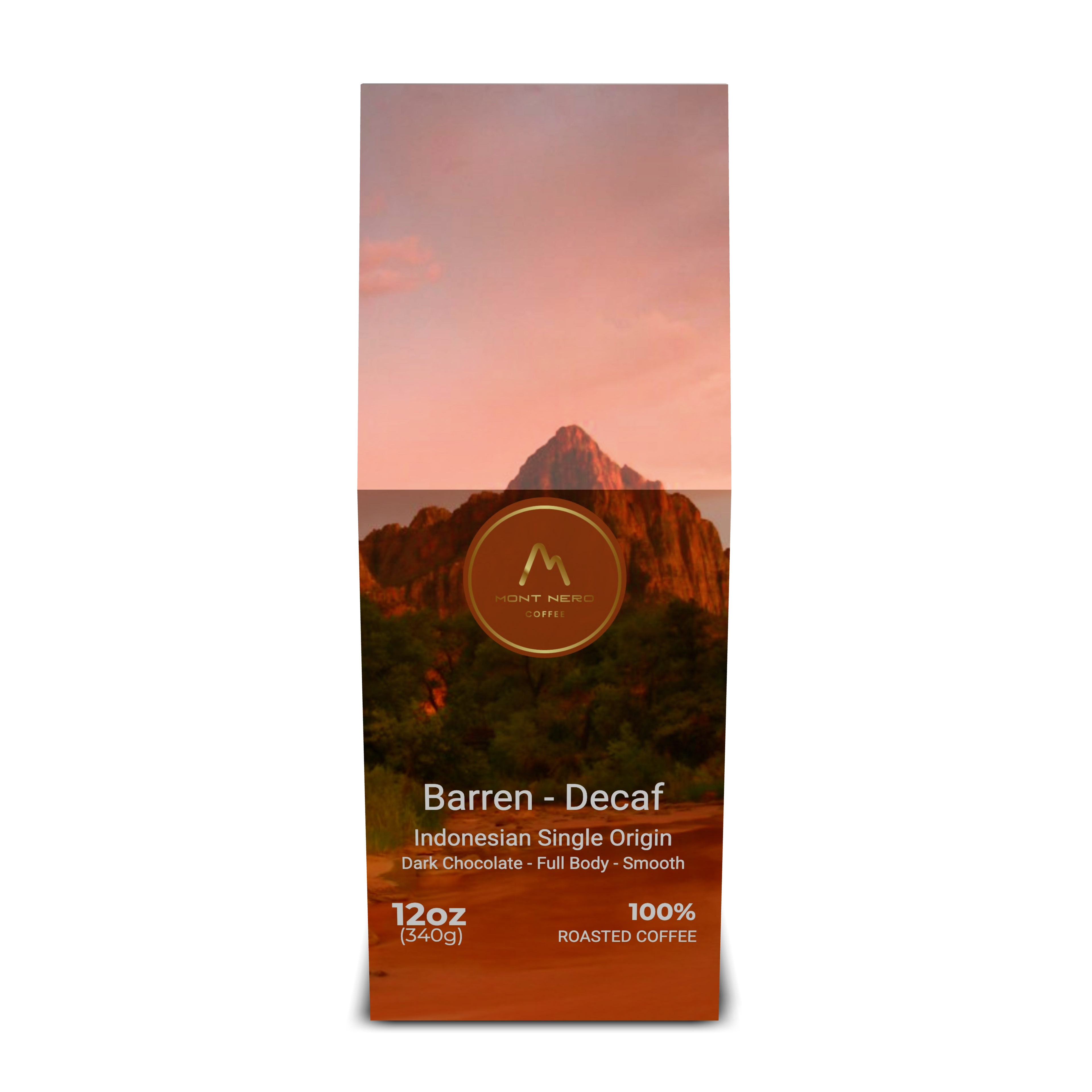 Barren - Decaf Medium/Dark Roast - Dark Chocolate, Full Body, Smooth