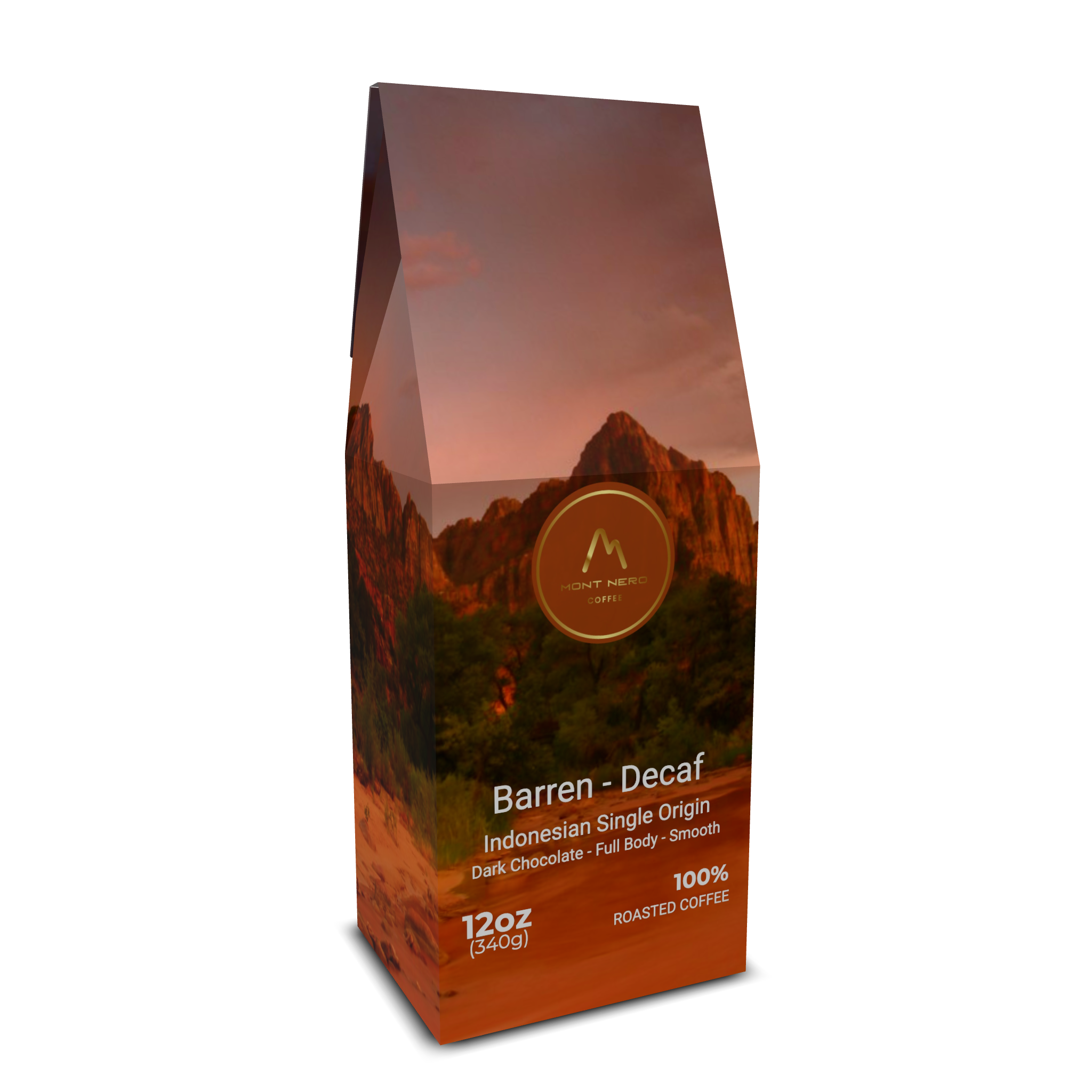 Barren - Decaf Medium/Dark Roast - Dark Chocolate, Full Body, Smooth