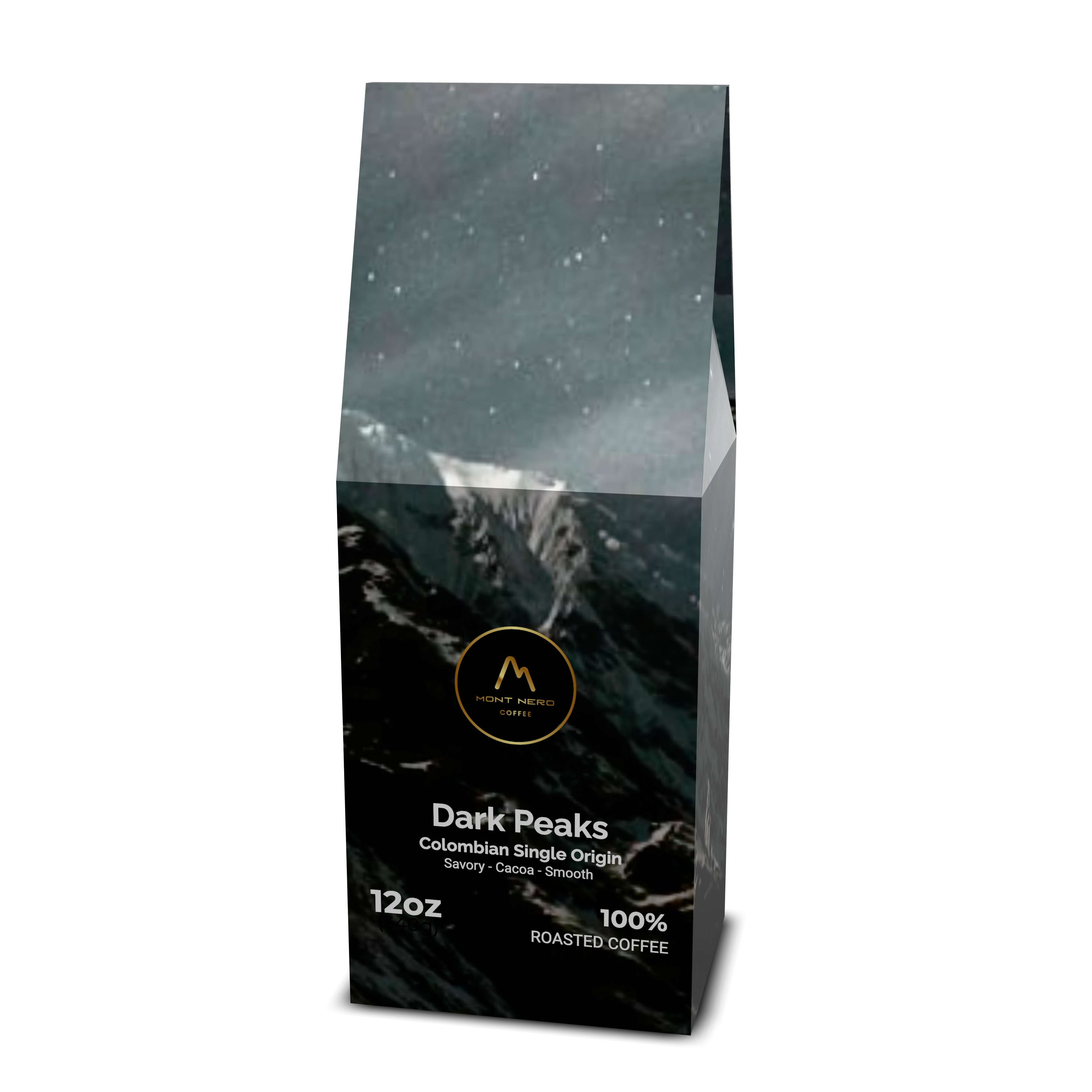 Dark Peaks Colombian Single Origin - Light/Medium Roast - Savory, Cocoa, Smooth