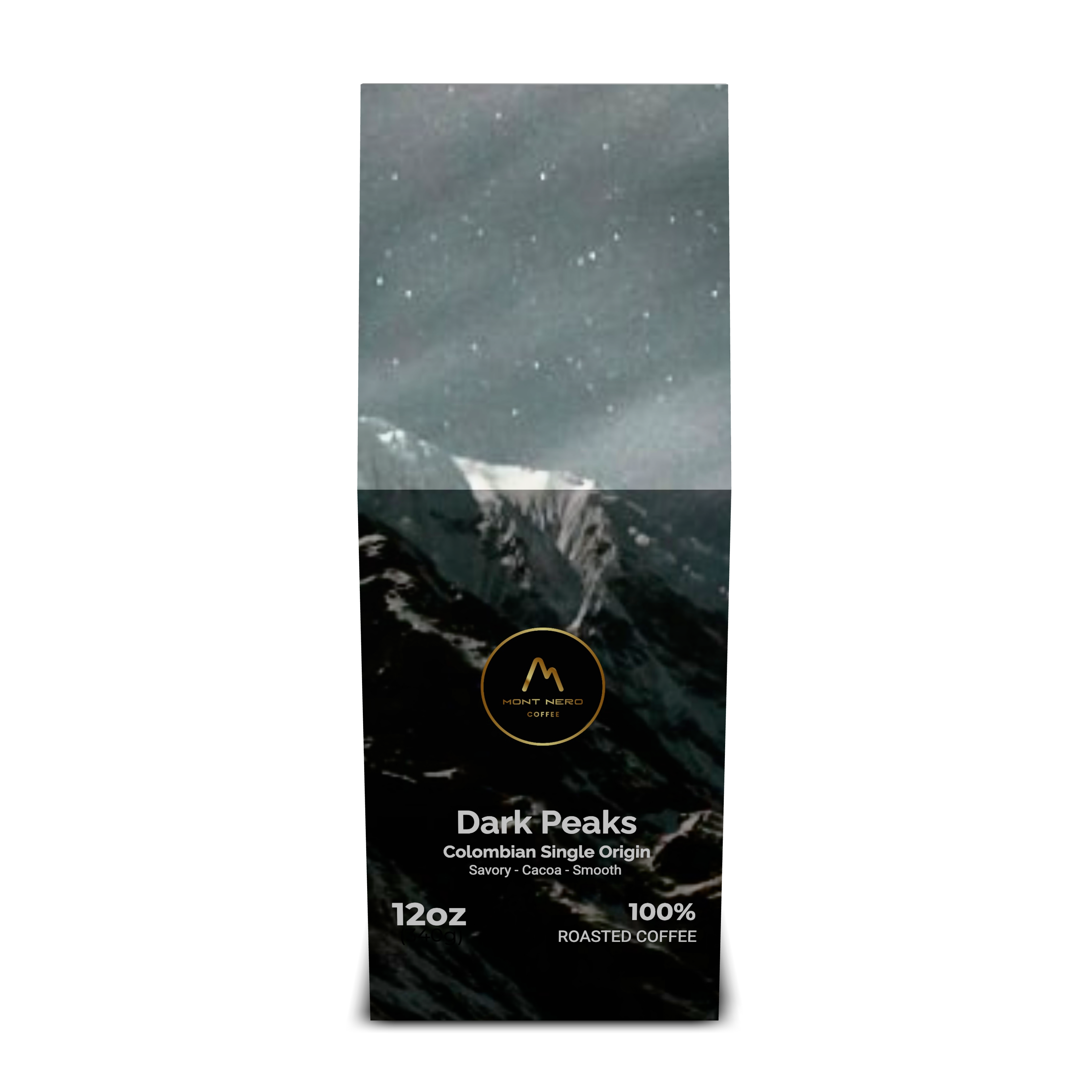 Dark Peaks Colombian Single Origin - Light/Medium Roast - Savory, Cocoa, Smooth