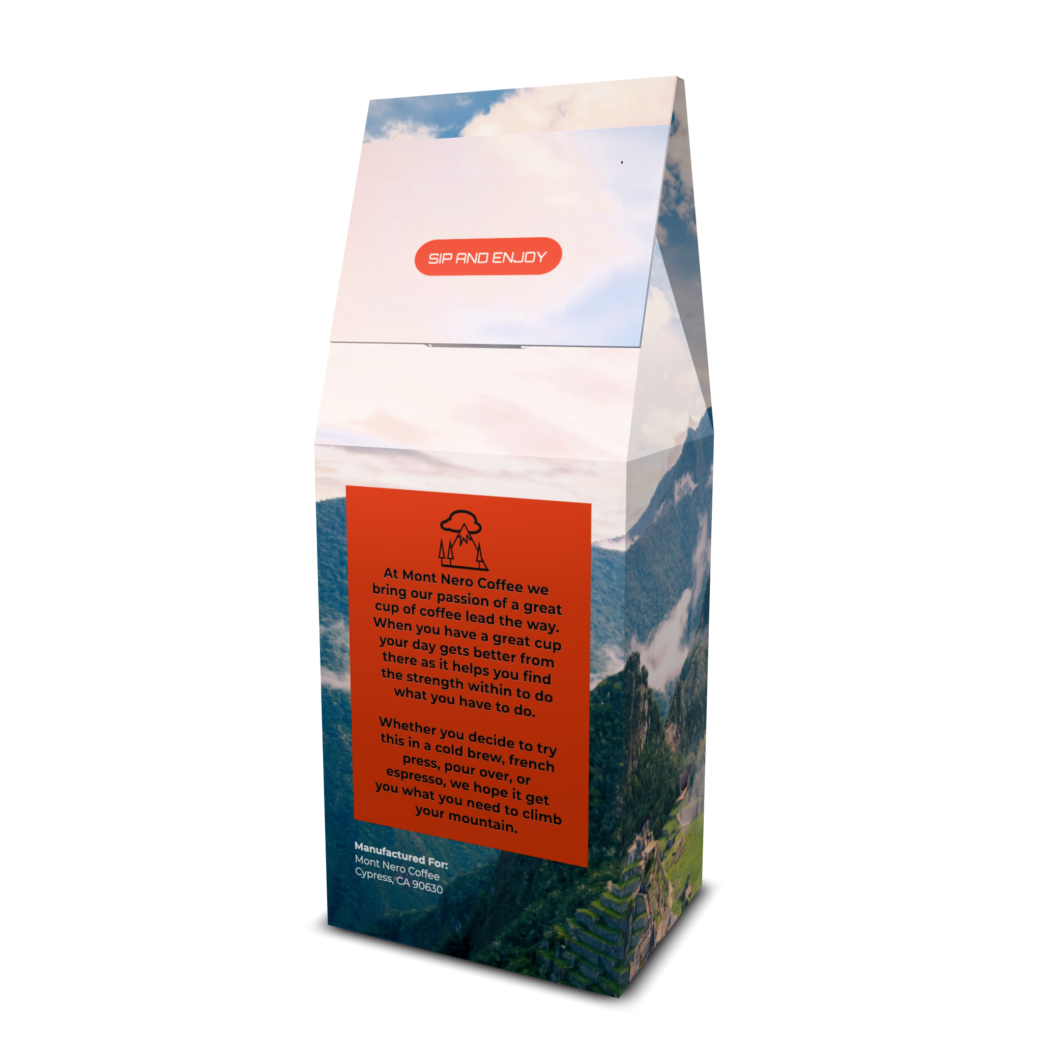 Cloudy Peak Peruvian Single Origin - Light/Medium Roast - Toffee, Sweet, Medium Body, Fruity