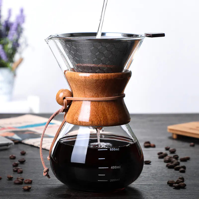 Italian Heat-Resistant Pour Over Coffee Maker